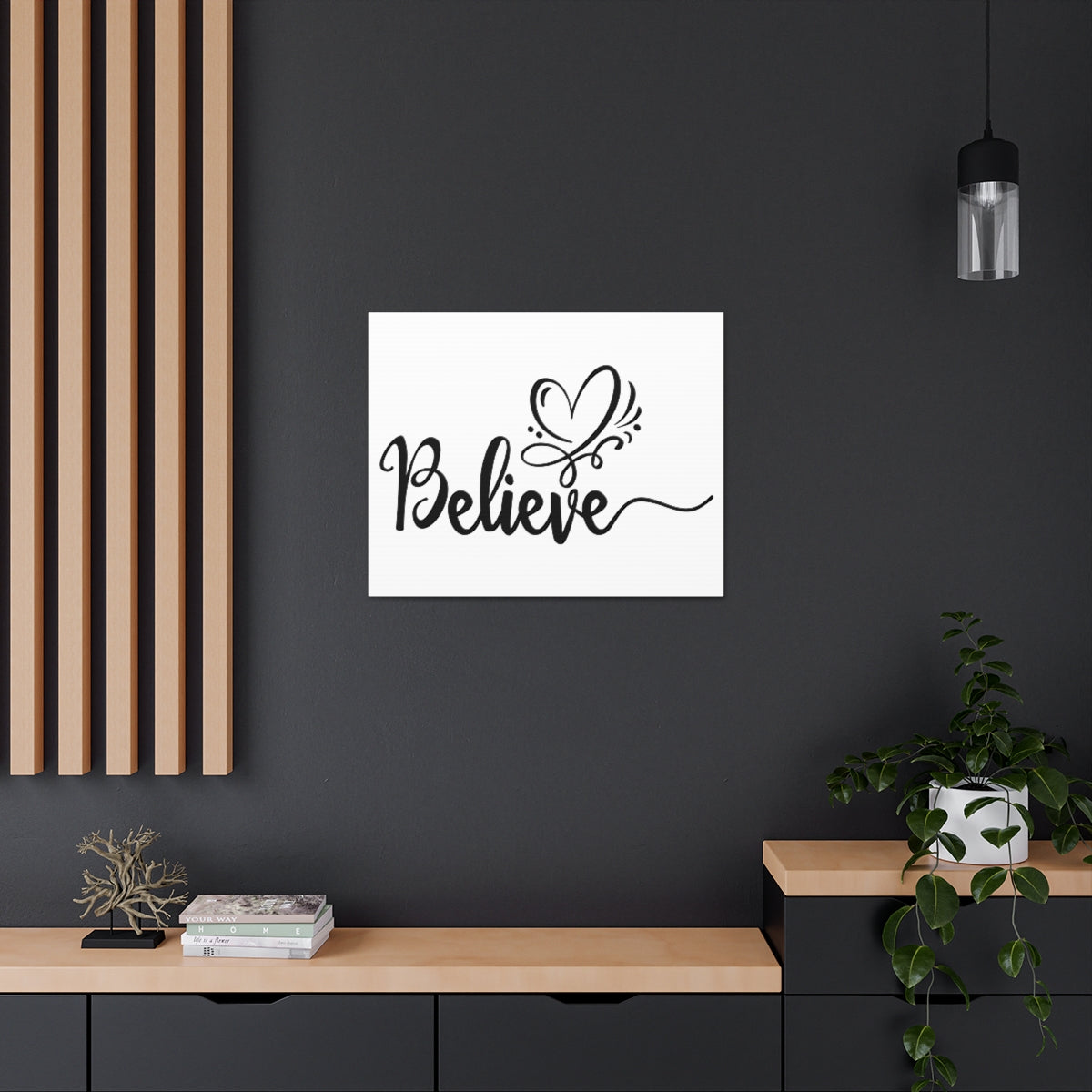 Scripture Walls Believe With Your Heart Romans 10:10 Christian Wall Art Print Ready to Hang Unframed-Express Your Love Gifts