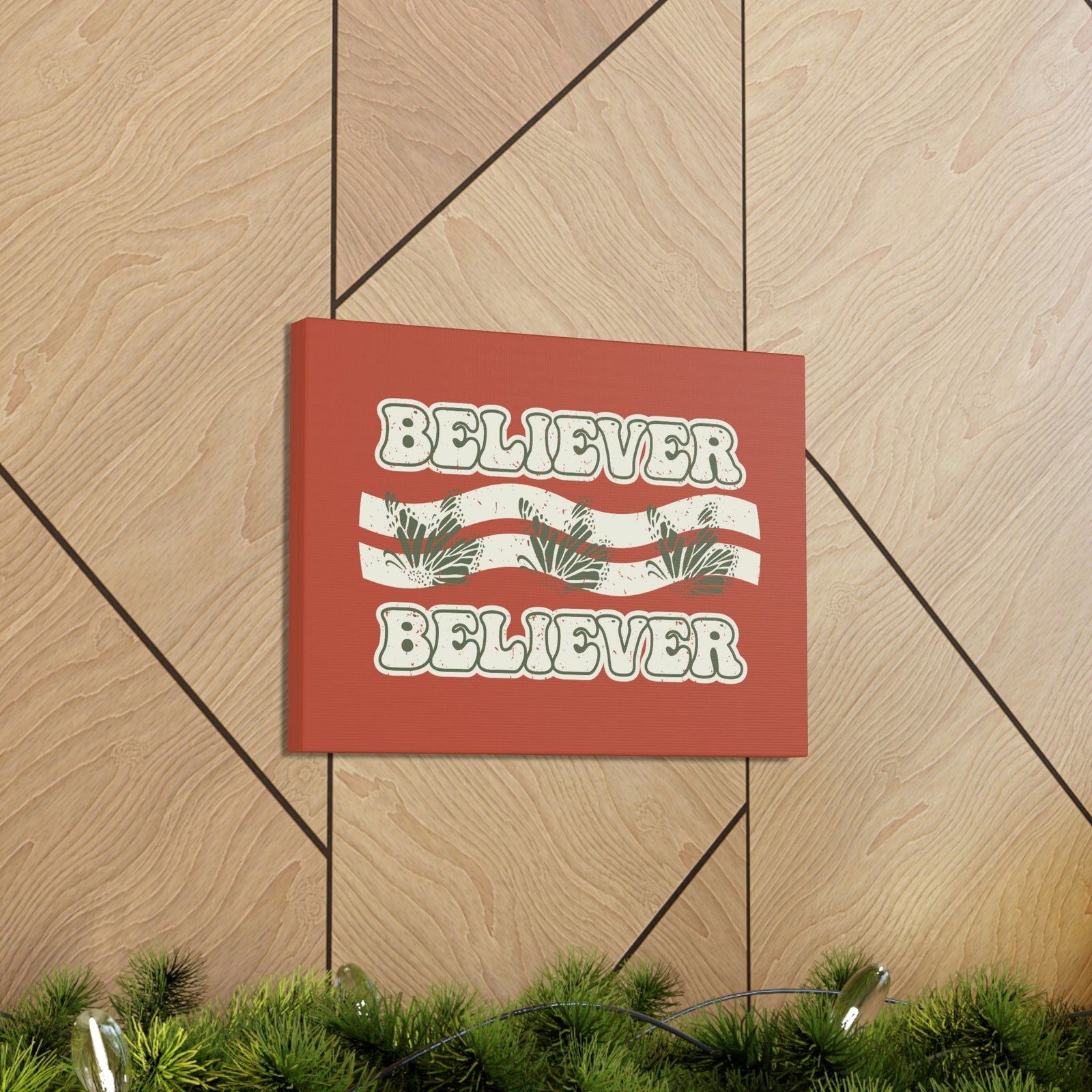 Scripture Walls Believer John 11:26 Red Chestnut Christian Wall Art Bible Verse Print Ready to Hang Unframed-Express Your Love Gifts