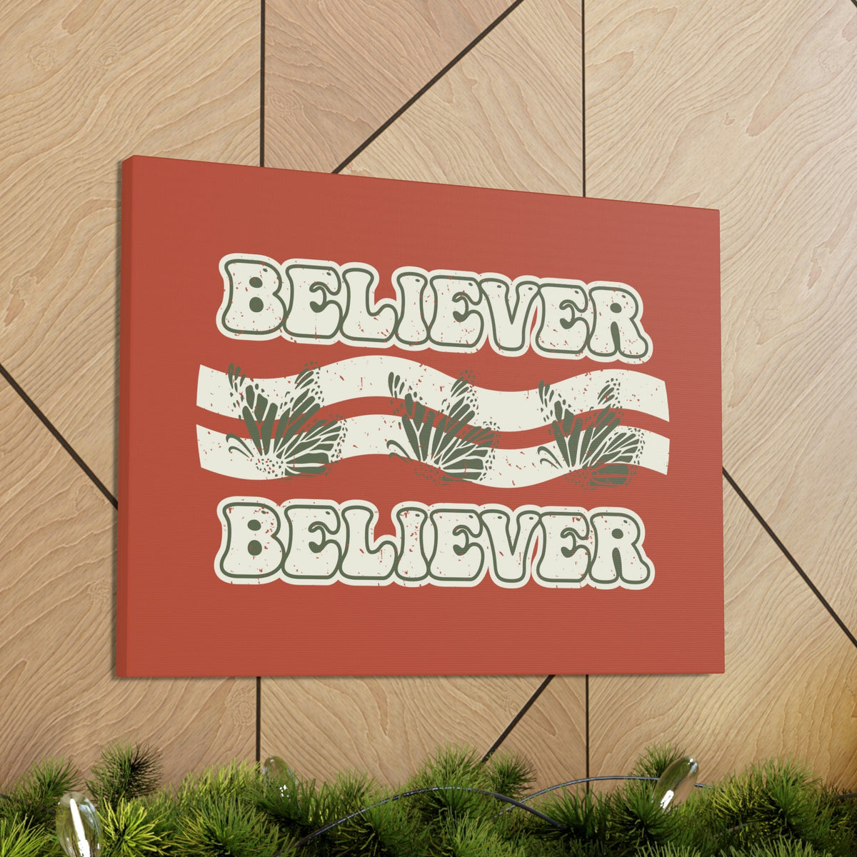 Scripture Walls Believer John 11:26 Red Chestnut Christian Wall Art Bible Verse Print Ready to Hang Unframed-Express Your Love Gifts