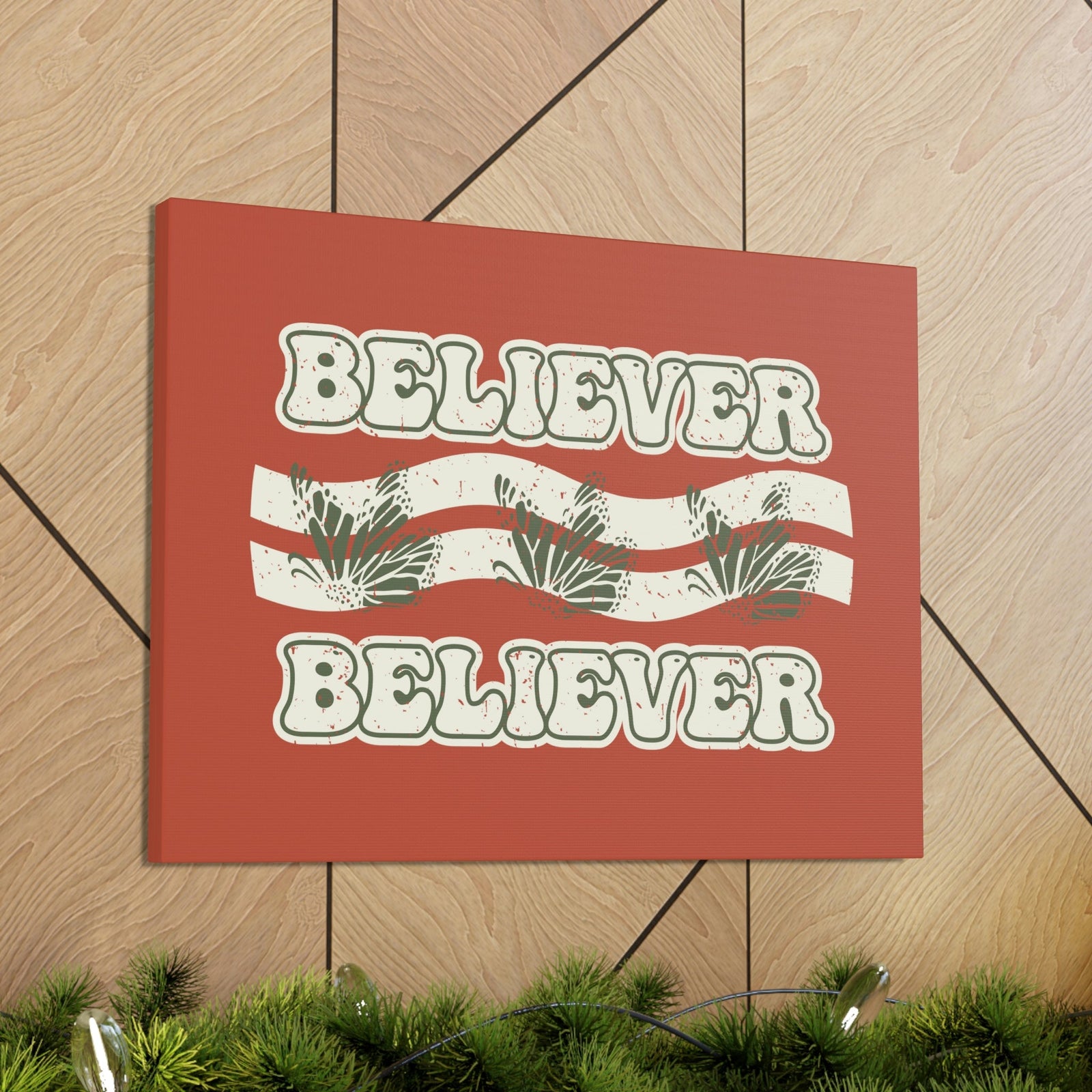 Scripture Walls Believer John 11:26 Red Chestnut Christian Wall Art Bible Verse Print Ready to Hang Unframed-Express Your Love Gifts