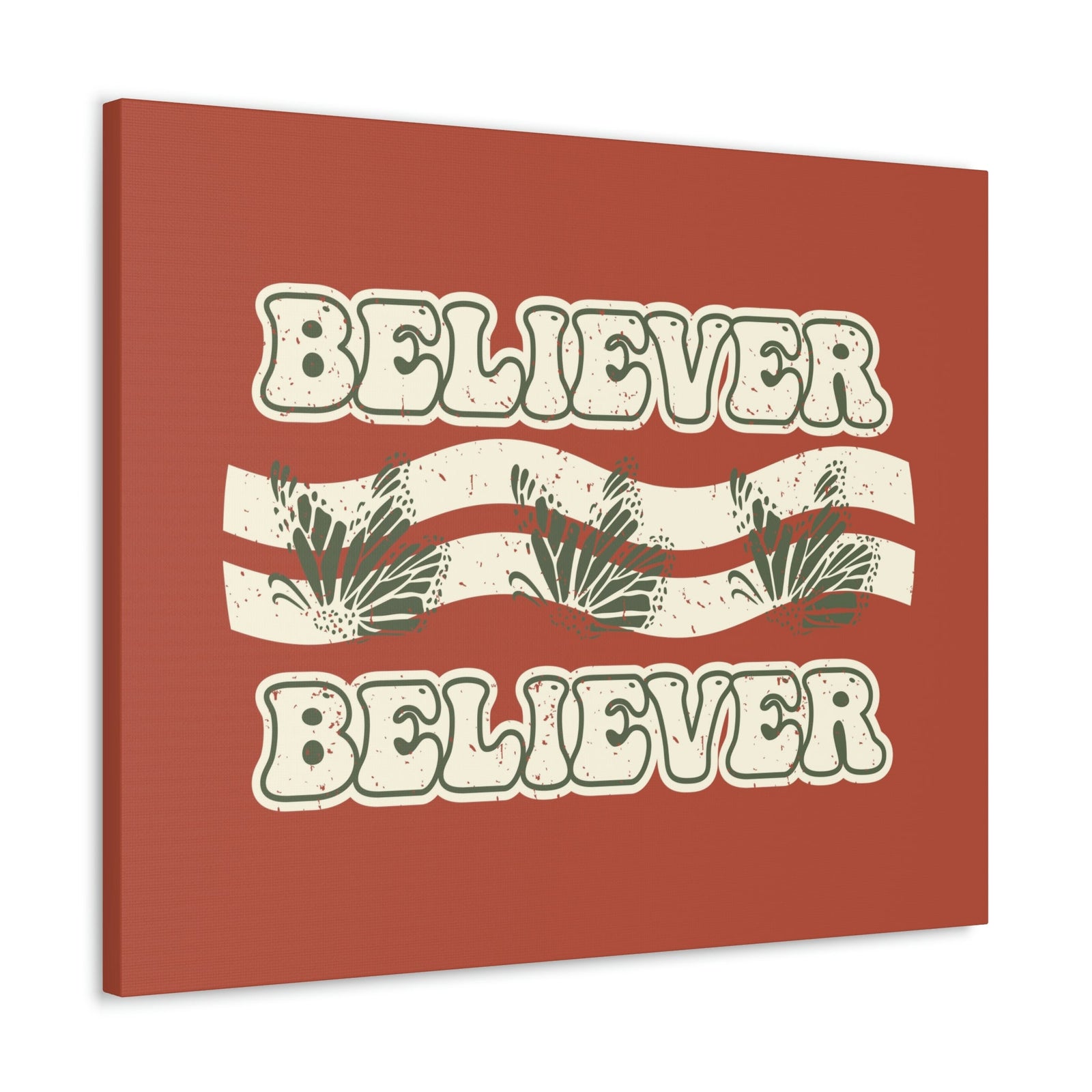 Scripture Walls Believer John 11:26 Red Chestnut Christian Wall Art Bible Verse Print Ready to Hang Unframed-Express Your Love Gifts