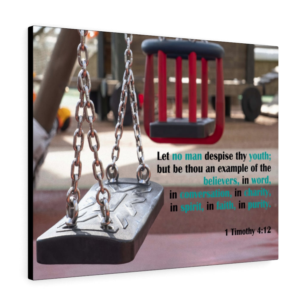 Scripture Walls Believers Example 1 Timothy 4:12 Bible Verse Canvas Christian Wall Art Ready to Hang Unframed-Express Your Love Gifts
