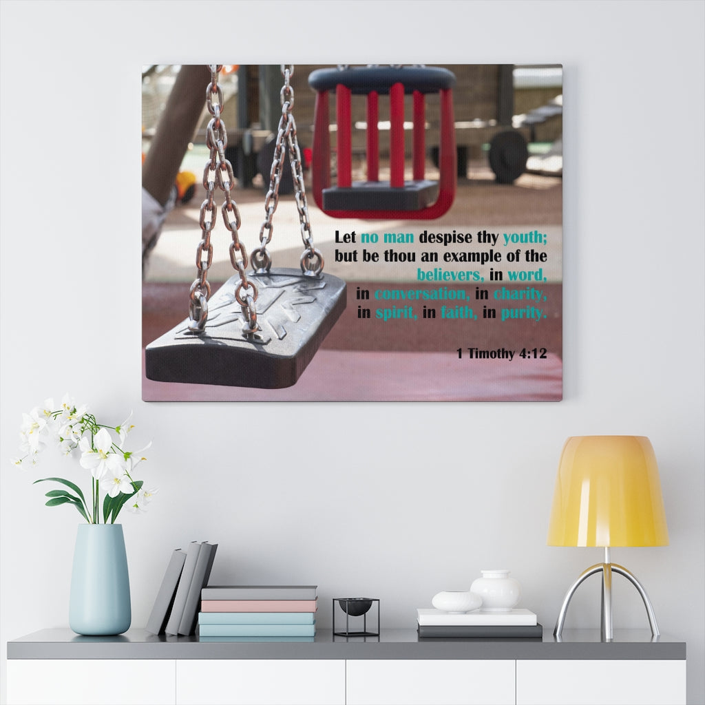 Scripture Walls Believers Example 1 Timothy 4:12 Bible Verse Canvas Christian Wall Art Ready to Hang Unframed-Express Your Love Gifts