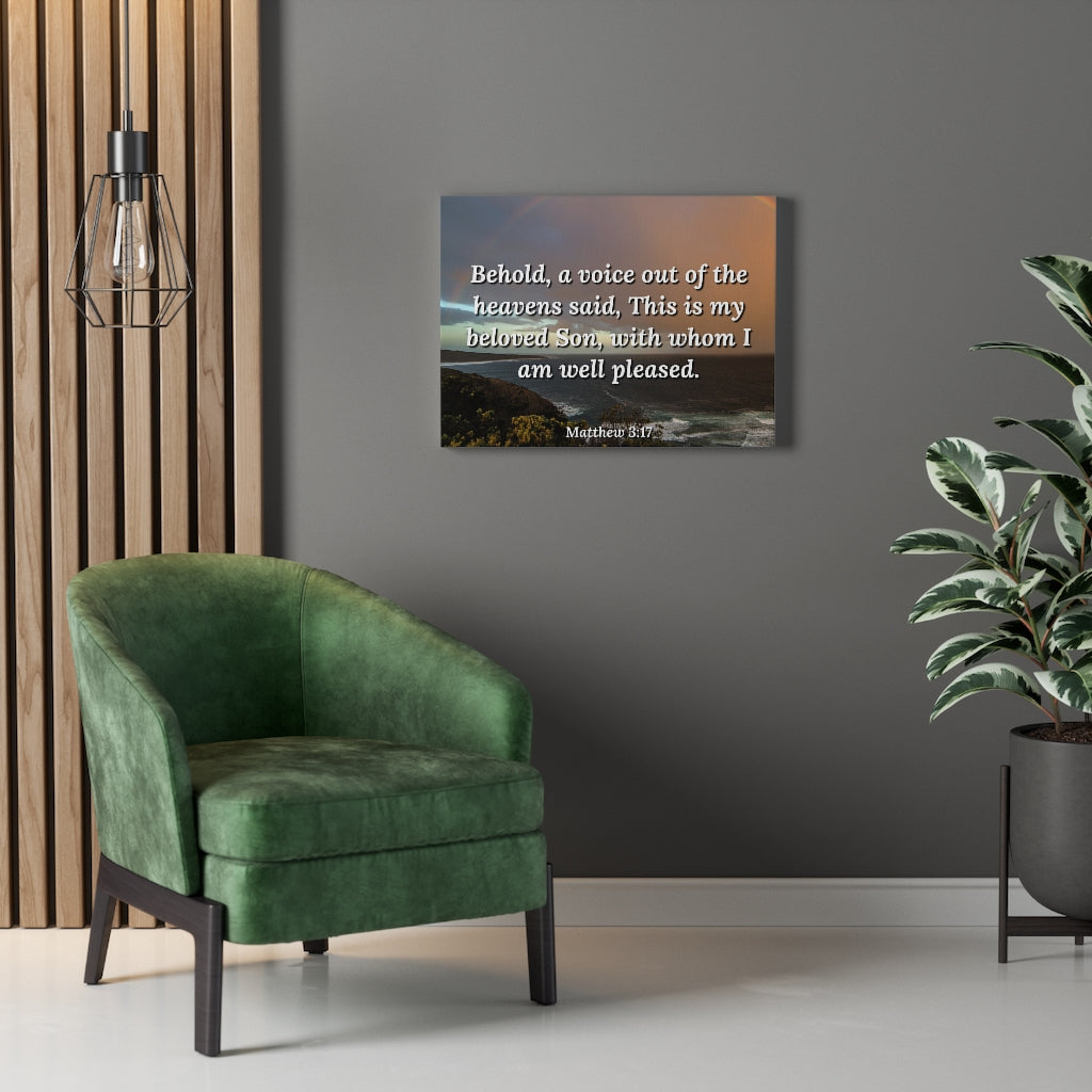 Scripture Walls Beloved Son Matthew 3:17 Bible Verse Canvas Christian Wall Art Ready to Hang Unframed-Express Your Love Gifts