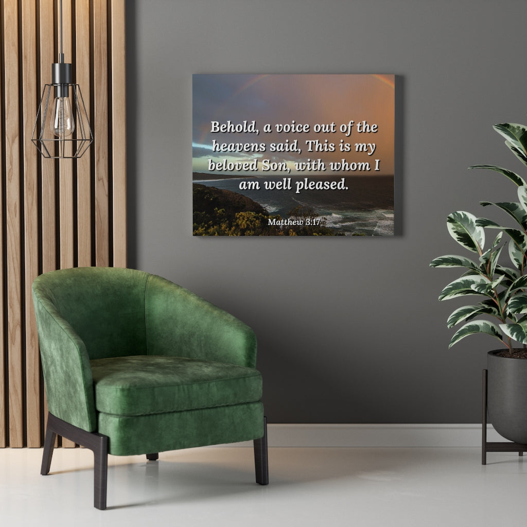 Scripture Walls Beloved Son Matthew 3:17 Bible Verse Canvas Christian Wall Art Ready to Hang Unframed-Express Your Love Gifts