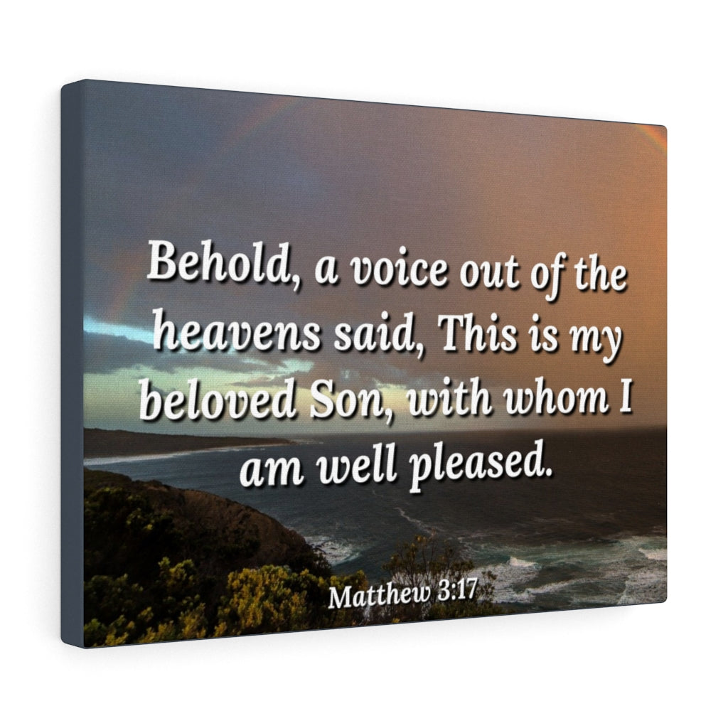 Scripture Walls Beloved Son Matthew 3:17 Bible Verse Canvas Christian Wall Art Ready to Hang Unframed-Express Your Love Gifts