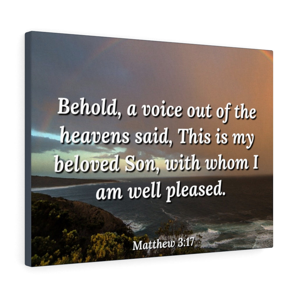 Scripture Walls Beloved Son Matthew 3:17 Bible Verse Canvas Christian Wall Art Ready to Hang Unframed-Express Your Love Gifts