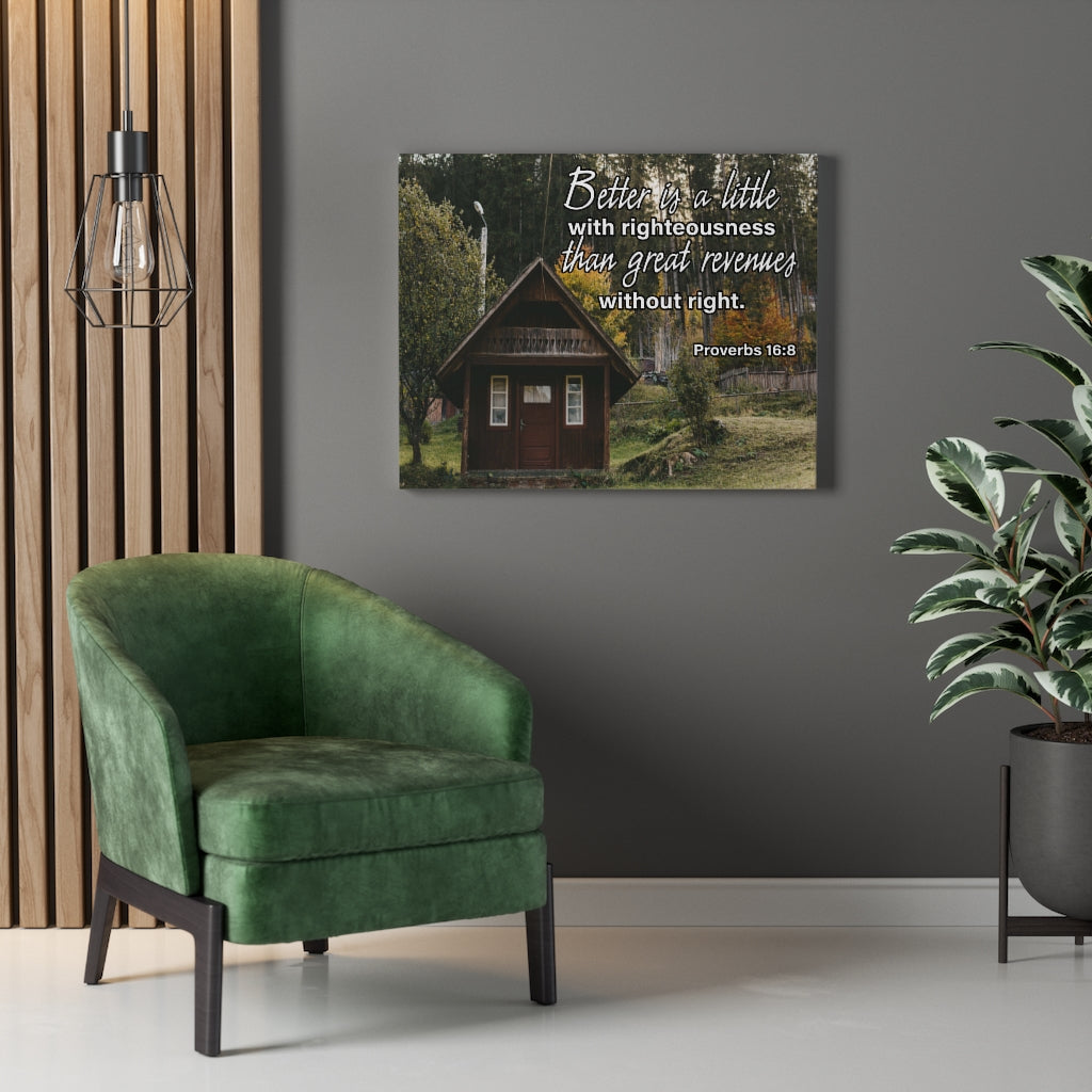Scripture Walls Better is Little Contentment Proverbs 16:8 Wall Art Christian Home Decor Unframed-Express Your Love Gifts