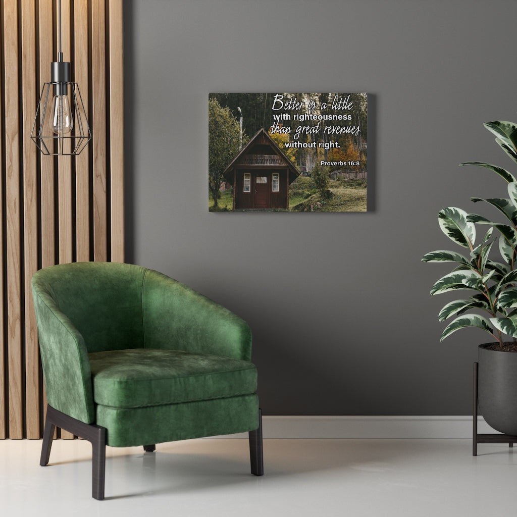 Scripture Walls Better is Little Contentment Proverbs 16:8 Wall Art Christian Home Decor Unframed-Express Your Love Gifts