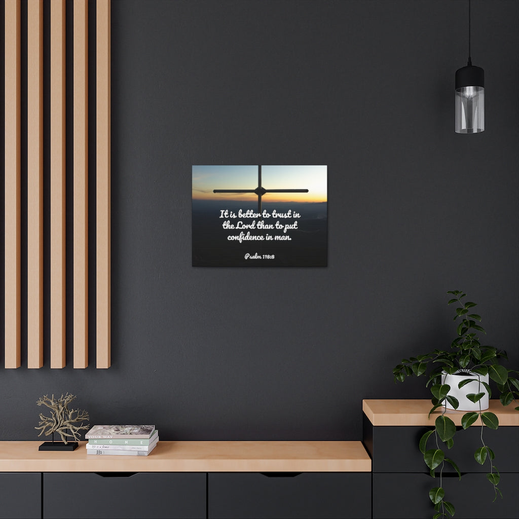 Scripture Walls Better To Trust Psalm 118:8 Bible Verse Canvas Christian Wall Art Ready to Hang Unframed-Express Your Love Gifts