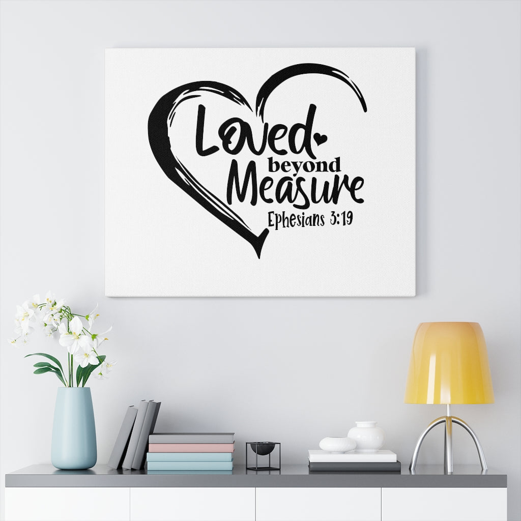Scripture Walls Beyond Measure Ephesians 3:19 Bible Verse Canvas Christian Wall Art Ready to Hang Unframed-Express Your Love Gifts