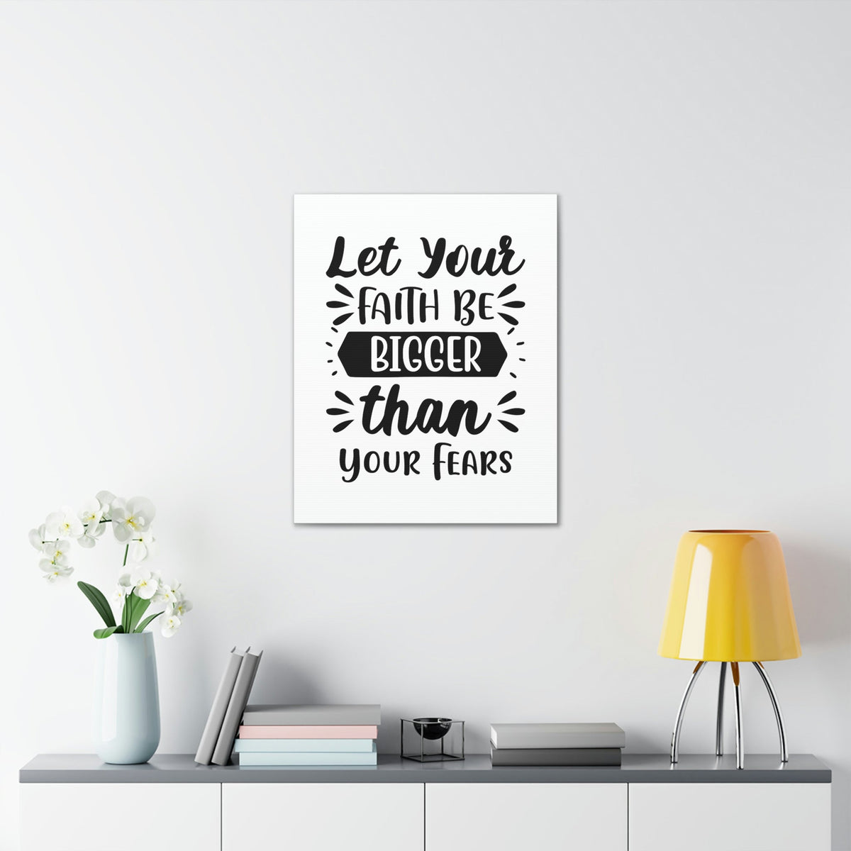 Scripture Walls Bigger Than Your Fears Romans 8:38 Christian Wall Art Print Ready to Hang Unframed-Express Your Love Gifts