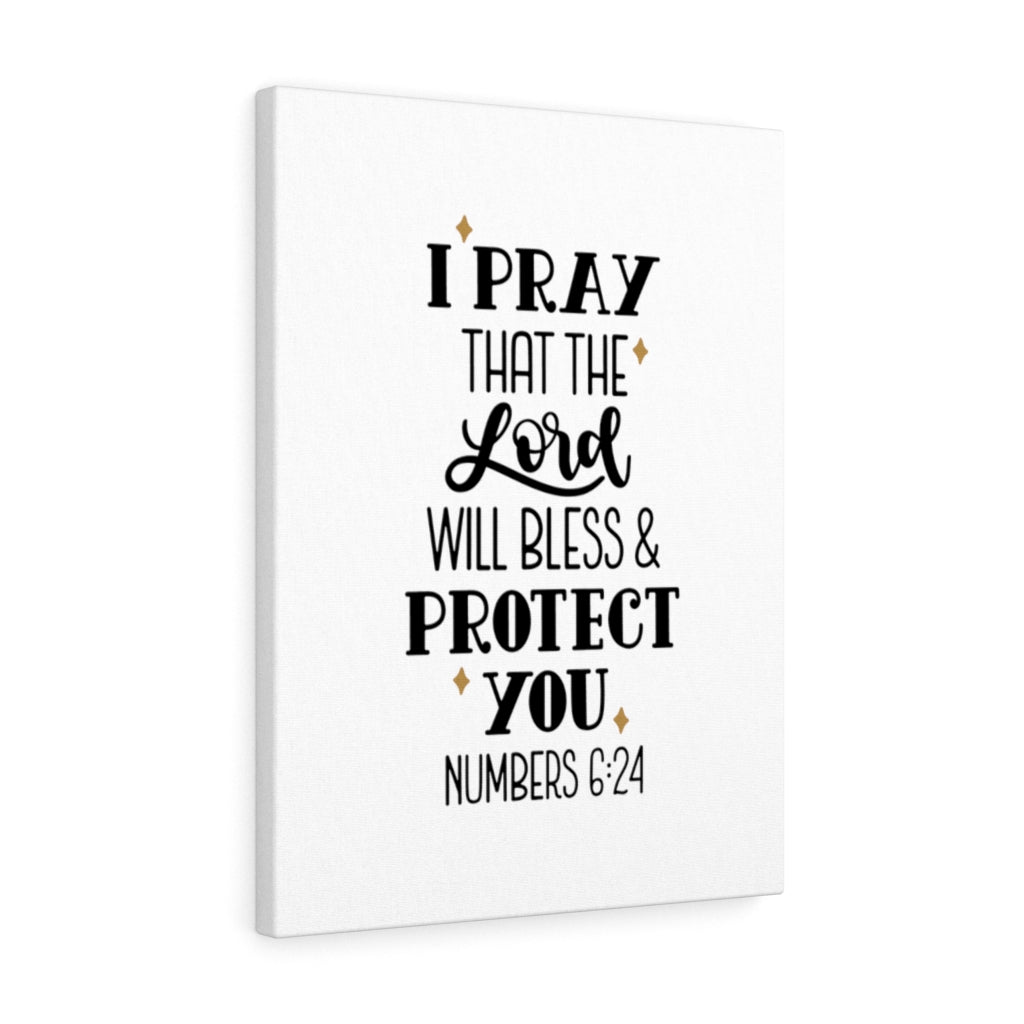 Scripture Walls Bless & Protect Numbers 6:24 Bible Verse Canvas Christian Wall Art Ready to Hang Unframed-Express Your Love Gifts