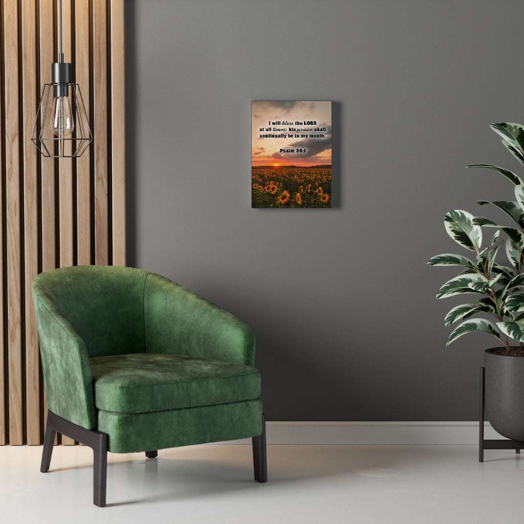 Scripture Walls Bless The Lord Psalm 34:1 Christian Home Decor Bible Art Unframed-Express Your Love Gifts