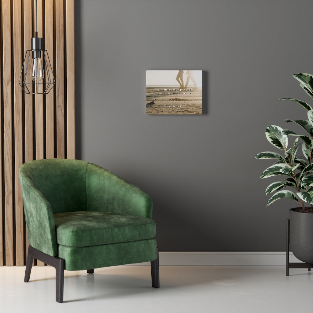 Scripture Walls Bless Them Romans 12:14 Bible Verse Canvas Christian Wall Art Ready to Hang Unframed-Express Your Love Gifts