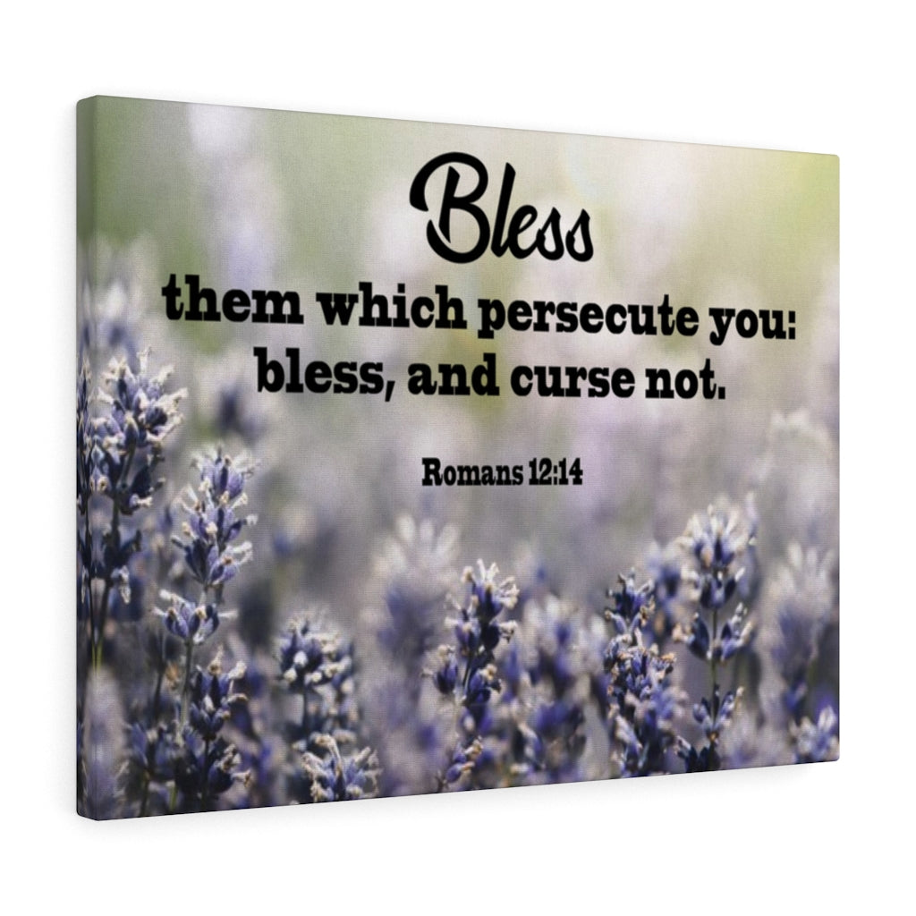 Scripture Walls Bless Them Romans 12:14 Scripture Bible Verse Canvas Christian Wall Art Ready to Hang Unframed-Express Your Love Gifts