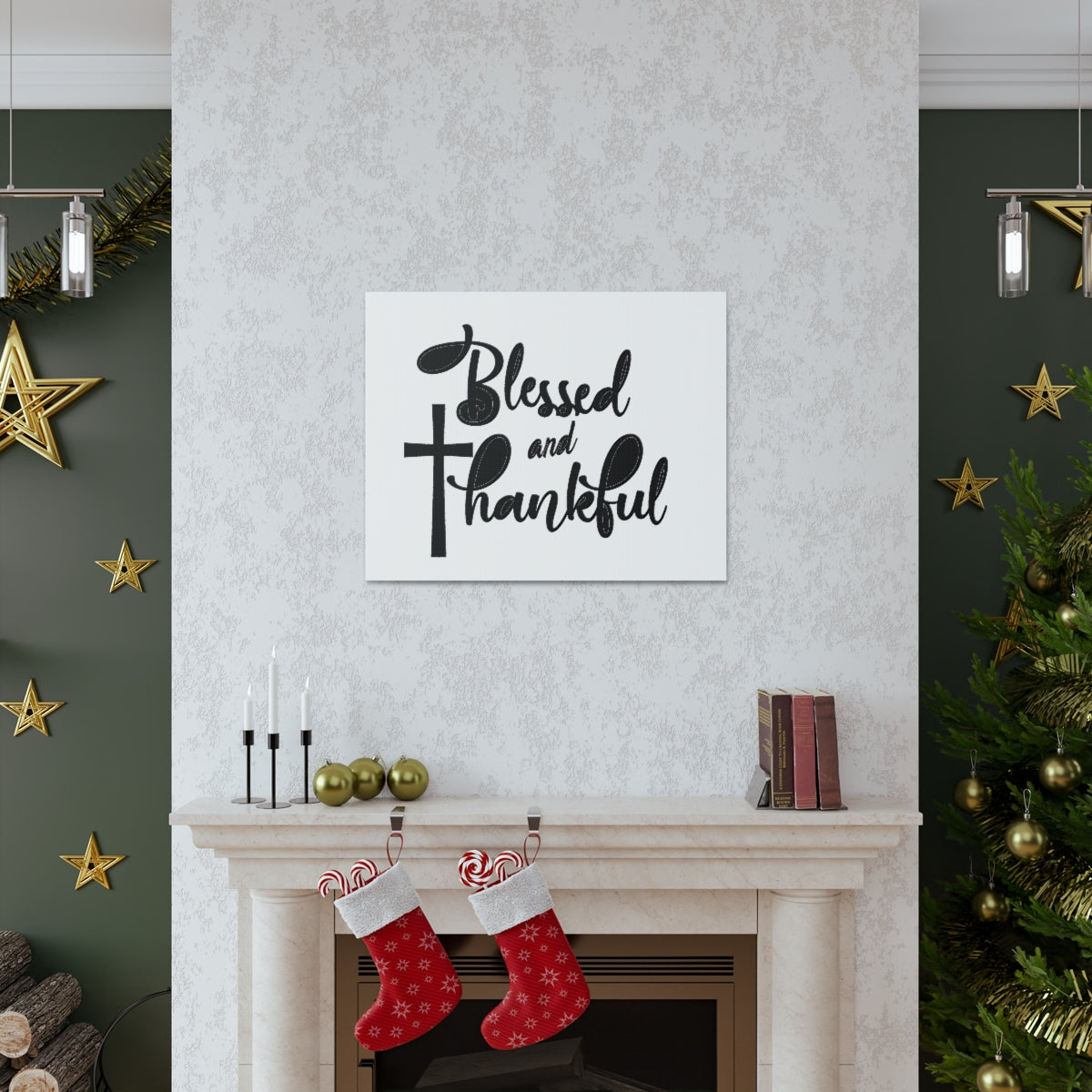 Scripture Walls Blessed And Thankful Isaiah 12:4-5 Christian Wall Art Print Ready to Hang Unframed-Express Your Love Gifts