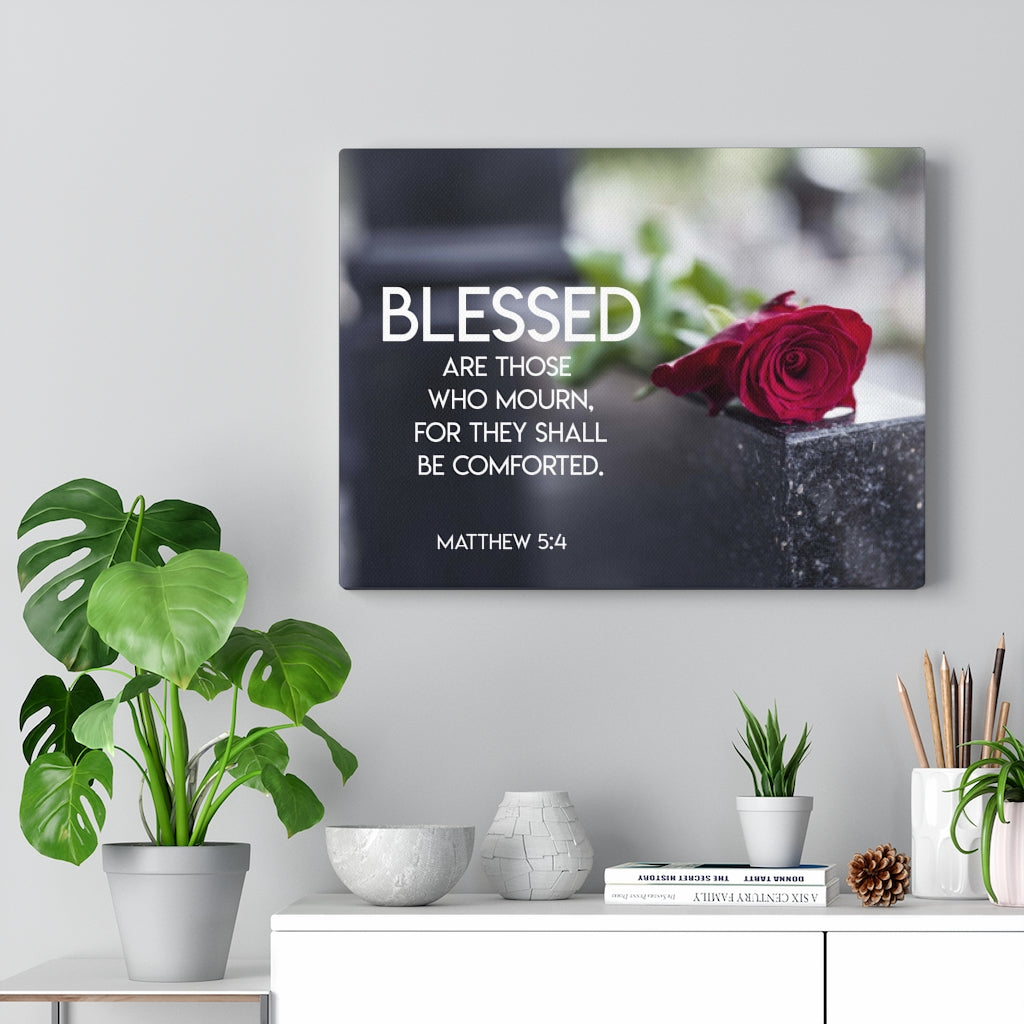 Scripture Walls Blessed Are Mourners Matthew 5:4 Wall Art Christian Home Decor Unframed-Express Your Love Gifts