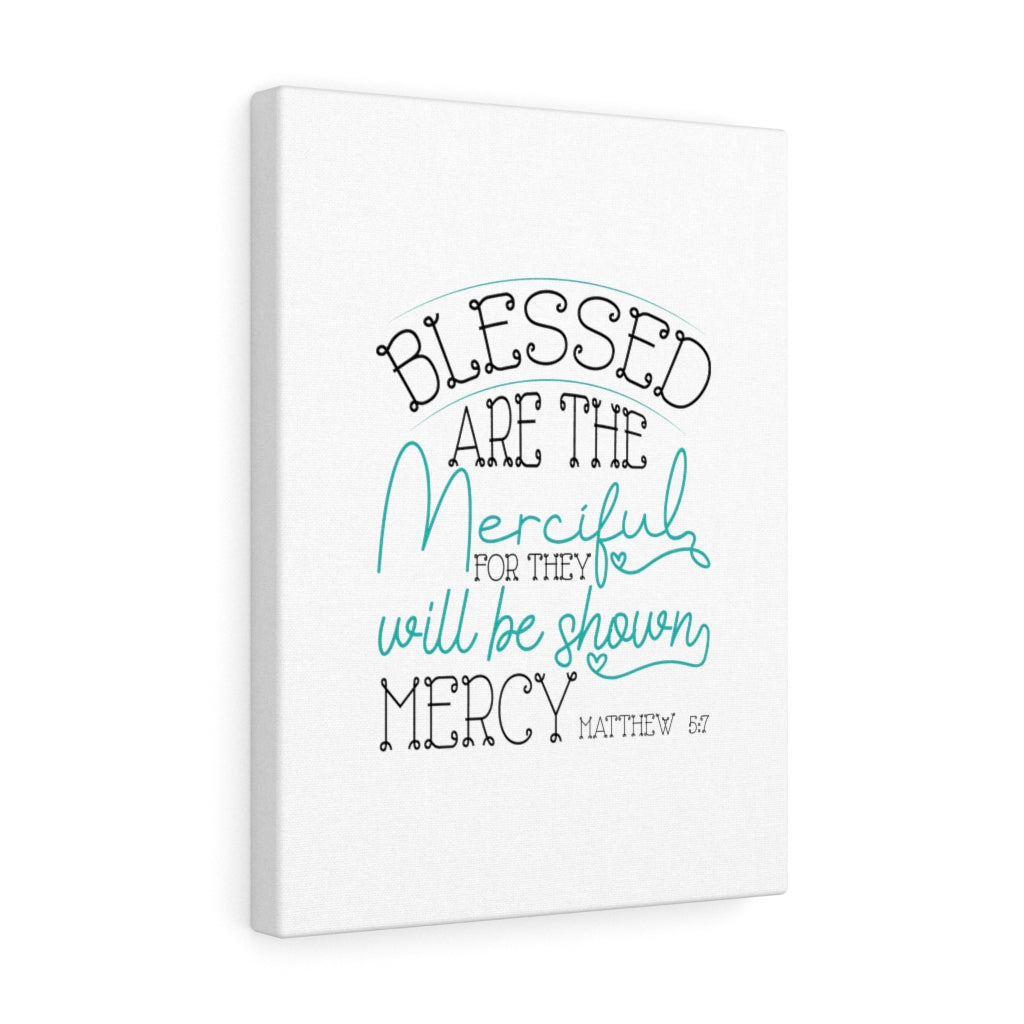 Scripture Walls Blessed Are The Merciful Matthew 5:7 Bible Verse Canvas Christian Wall Art Ready to Hang Unframed-Express Your Love Gifts