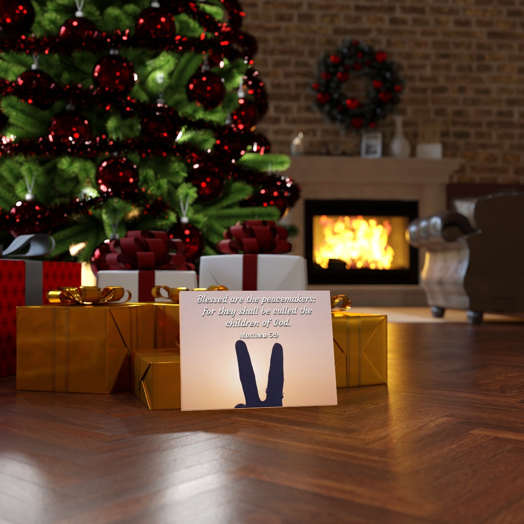 Scripture Walls Blessed Are The Peacemakers Matthew 5:9 Bible Verse Canvas Christian Wall Art Ready to Hang Unframed-Express Your Love Gifts