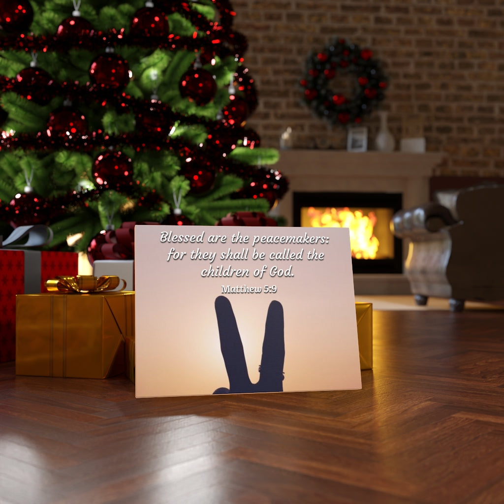 Scripture Walls Blessed Are The Peacemakers Matthew 5:9 Bible Verse Canvas Christian Wall Art Ready to Hang Unframed-Express Your Love Gifts