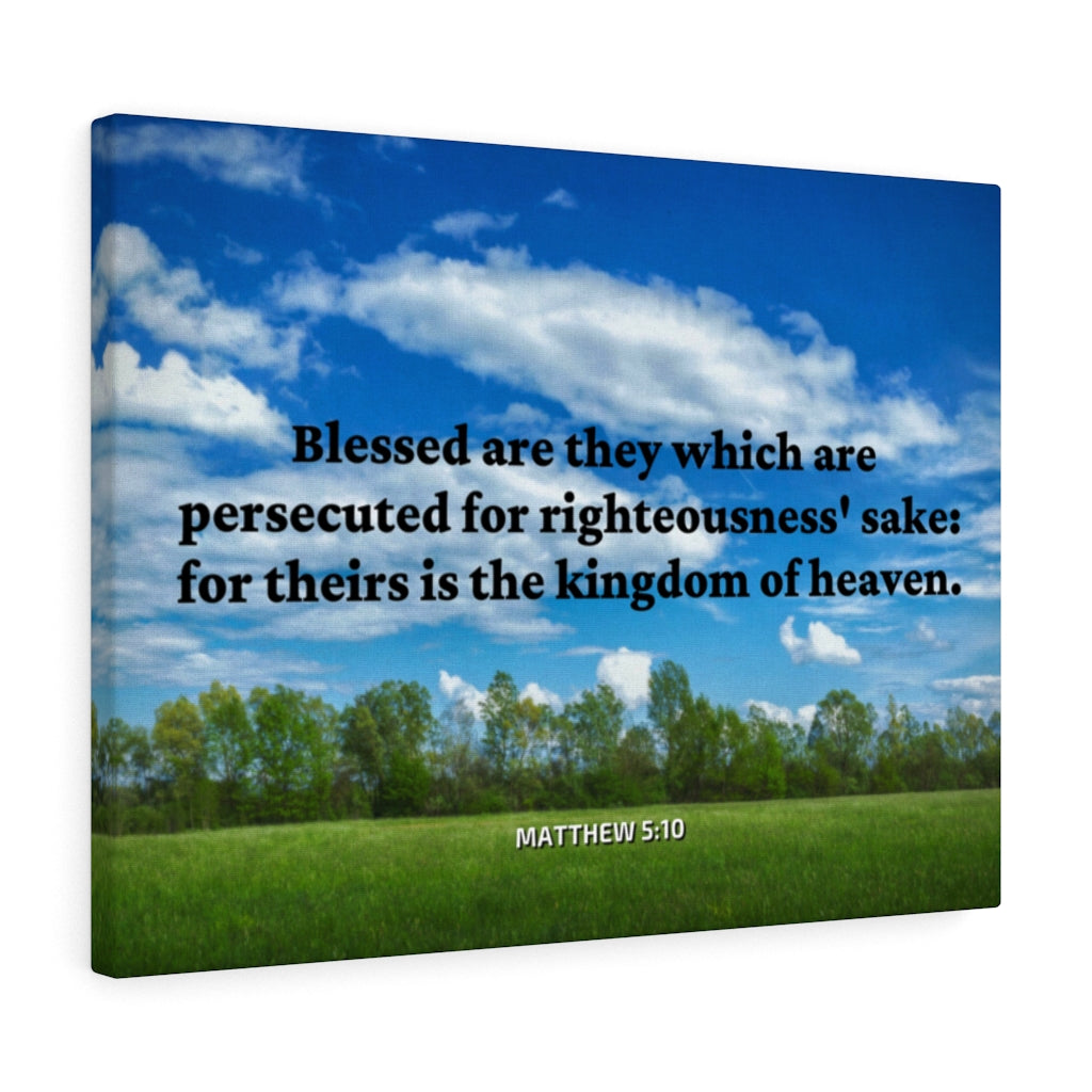Scripture Walls Blessed Are The Persecuted Matthew 5:10 Bible Verse Canvas Christian Wall Art Ready to Hang Unframed-Express Your Love Gifts
