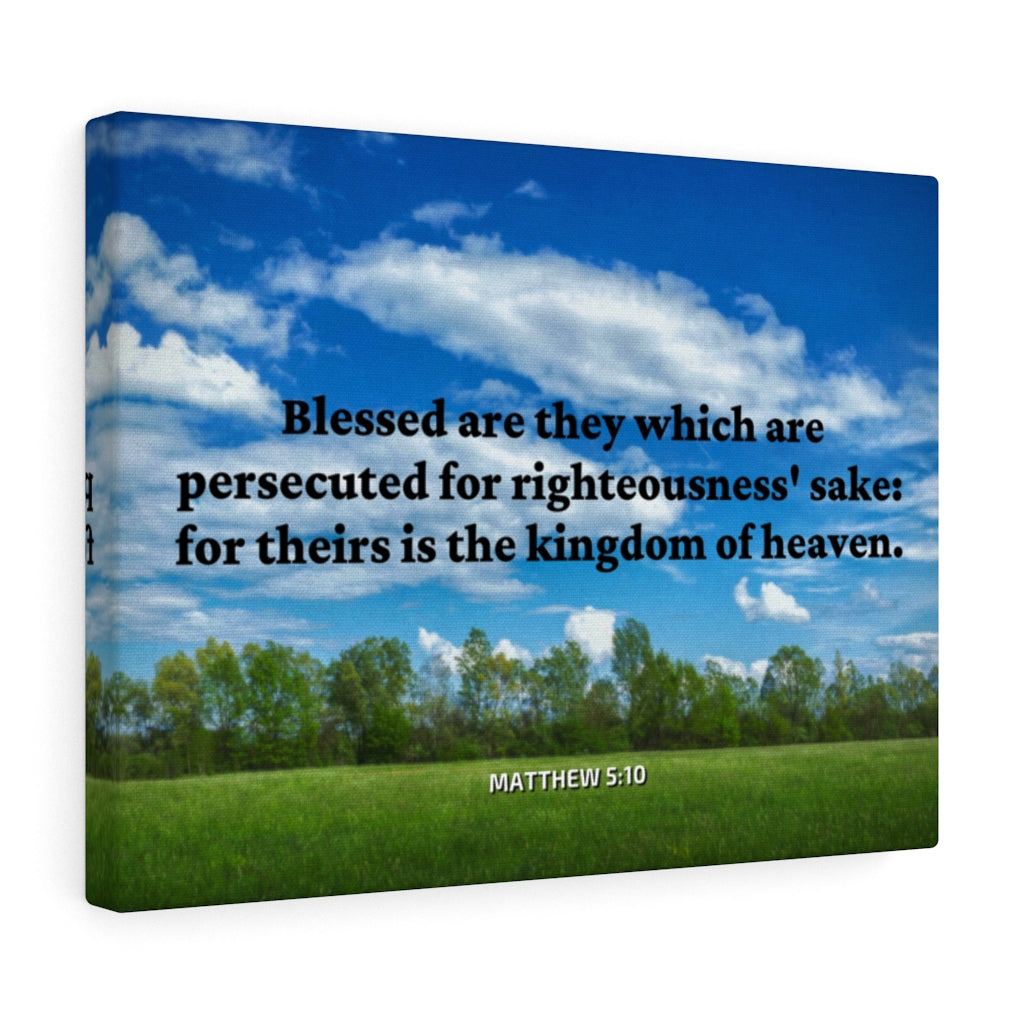 Scripture Walls Blessed Are The Persecuted Matthew 5:10 Bible Verse Canvas Christian Wall Art Ready to Hang Unframed-Express Your Love Gifts