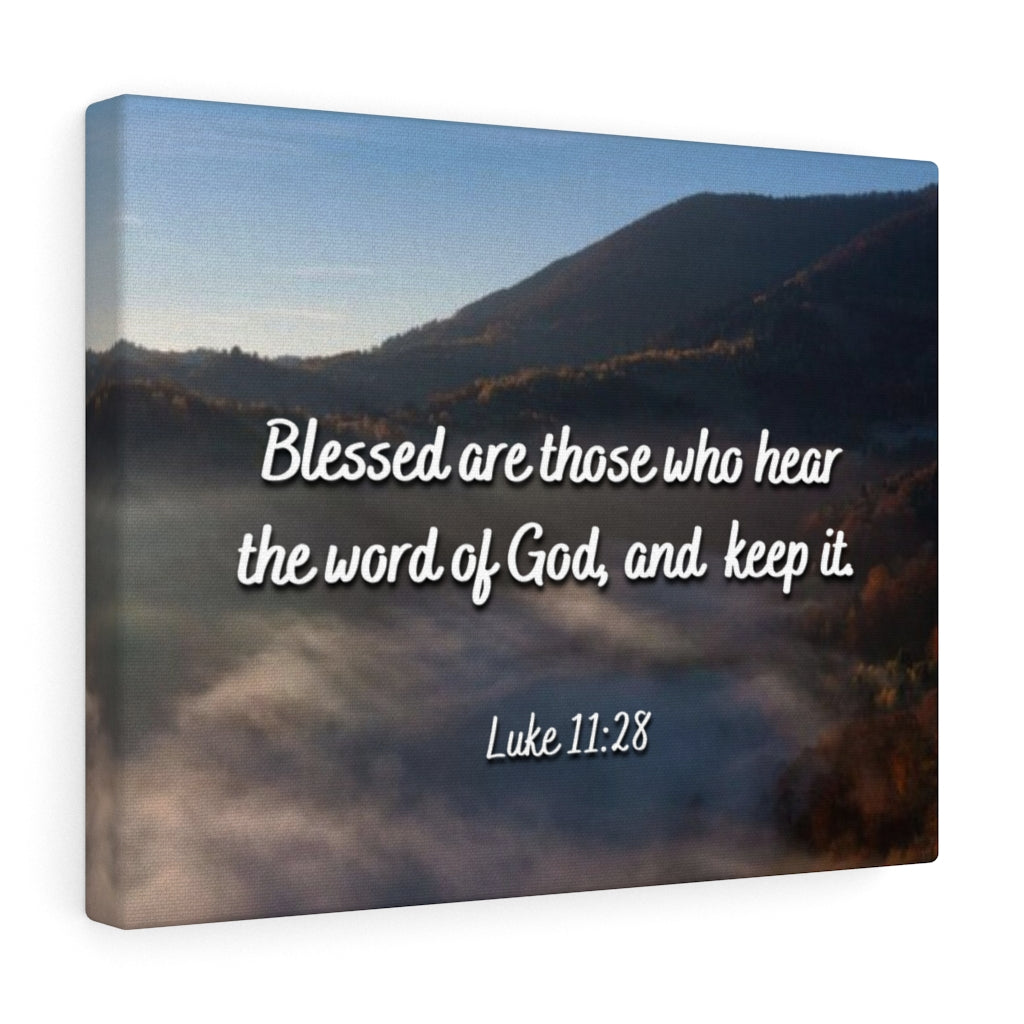 Scripture Walls Blessed Are They Luke 11:28 Bible Verse Canvas Christian Wall Art Ready to Hang Unframed-Express Your Love Gifts