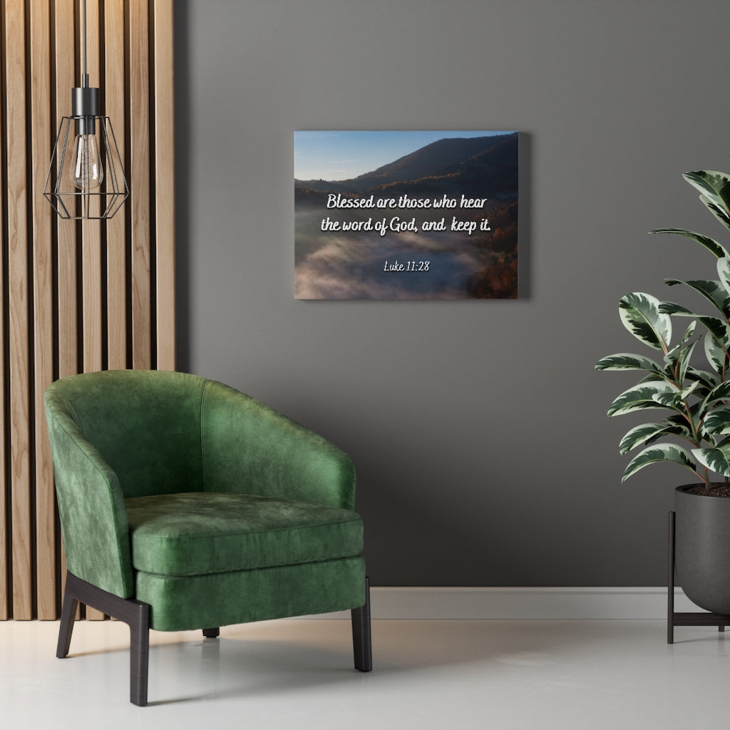 Scripture Walls Blessed Are They Luke 11:28 Bible Verse Canvas Christian Wall Art Ready to Hang Unframed-Express Your Love Gifts