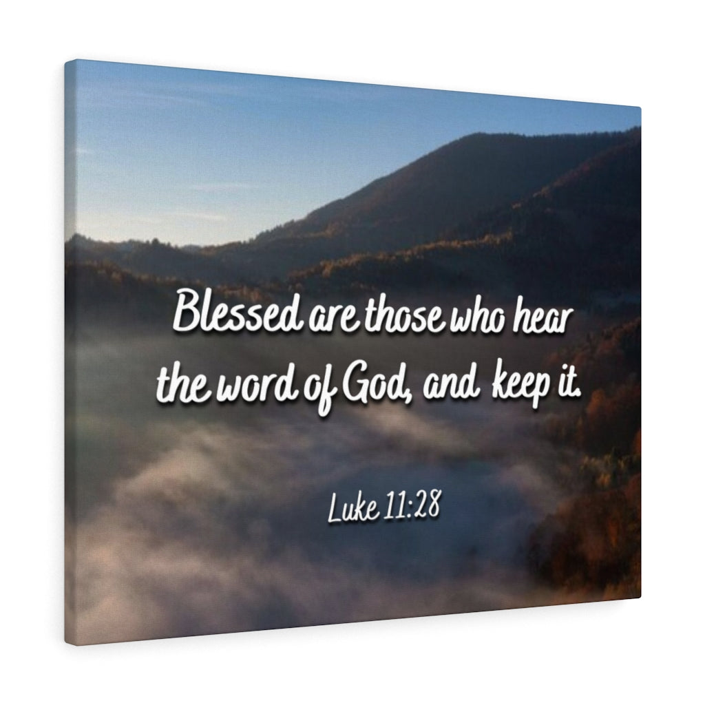 Scripture Walls Blessed Are They Luke 11:28 Bible Verse Canvas Christian Wall Art Ready to Hang Unframed-Express Your Love Gifts