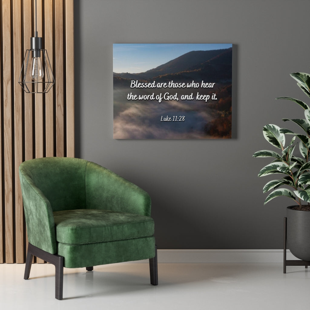 Scripture Walls Blessed Are They Luke 11:28 Bible Verse Canvas Christian Wall Art Ready to Hang Unframed-Express Your Love Gifts
