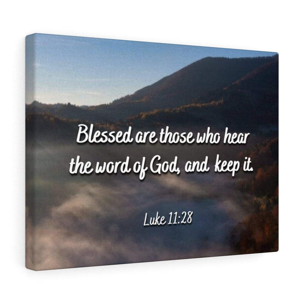 Scripture Walls Blessed Are They Luke 11:28 Bible Verse Canvas Christian Wall Art Ready to Hang Unframed-Express Your Love Gifts