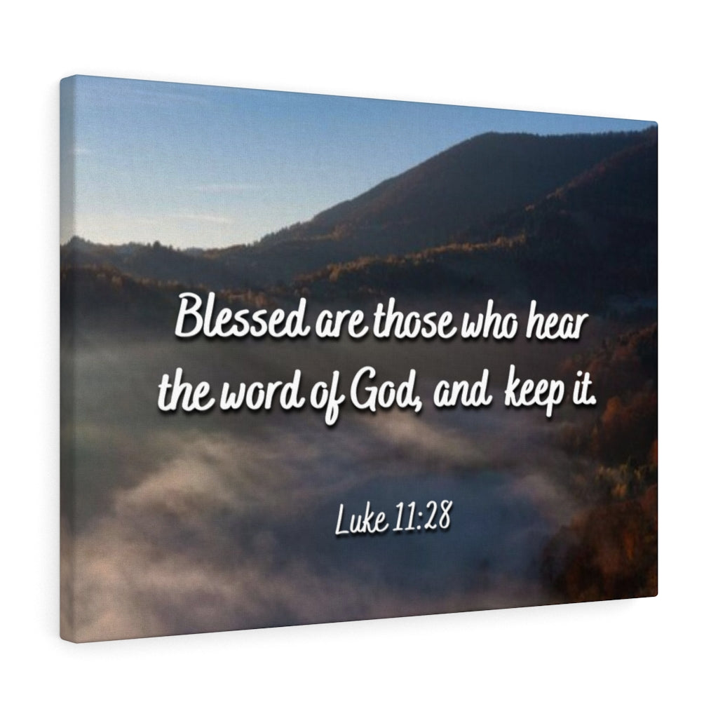 Scripture Walls Blessed Are They Luke 11:28 Bible Verse Canvas Christian Wall Art Ready to Hang Unframed-Express Your Love Gifts