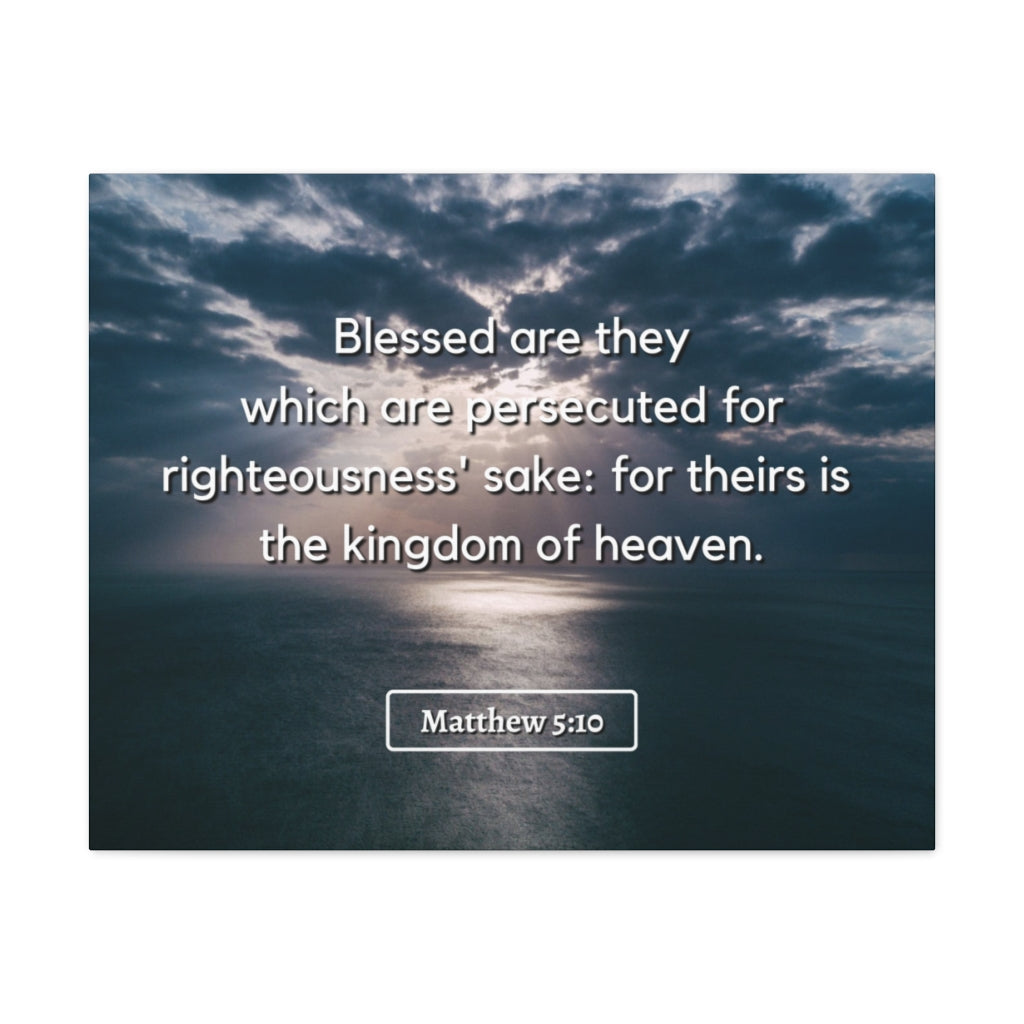 Scripture Walls Blessed Are They Matthew 5:10 Bible Verse Canvas Christian Wall Art Ready to Hang Unframed-Express Your Love Gifts