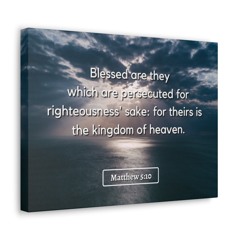 Scripture Walls Blessed Are They Matthew 5:10 Bible Verse Canvas Christian Wall Art Ready to Hang Unframed-Express Your Love Gifts