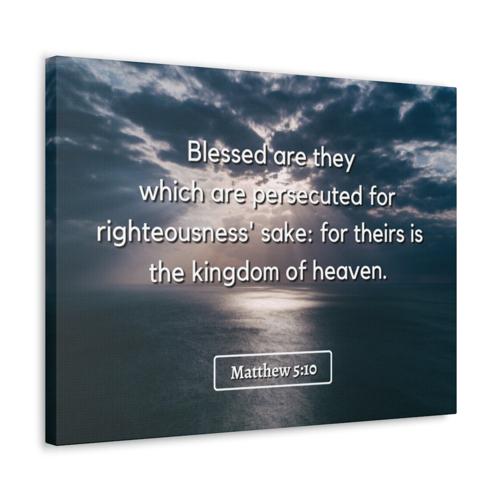 Scripture Walls Blessed Are They Matthew 5:10 Bible Verse Canvas Christian Wall Art Ready to Hang Unframed-Express Your Love Gifts