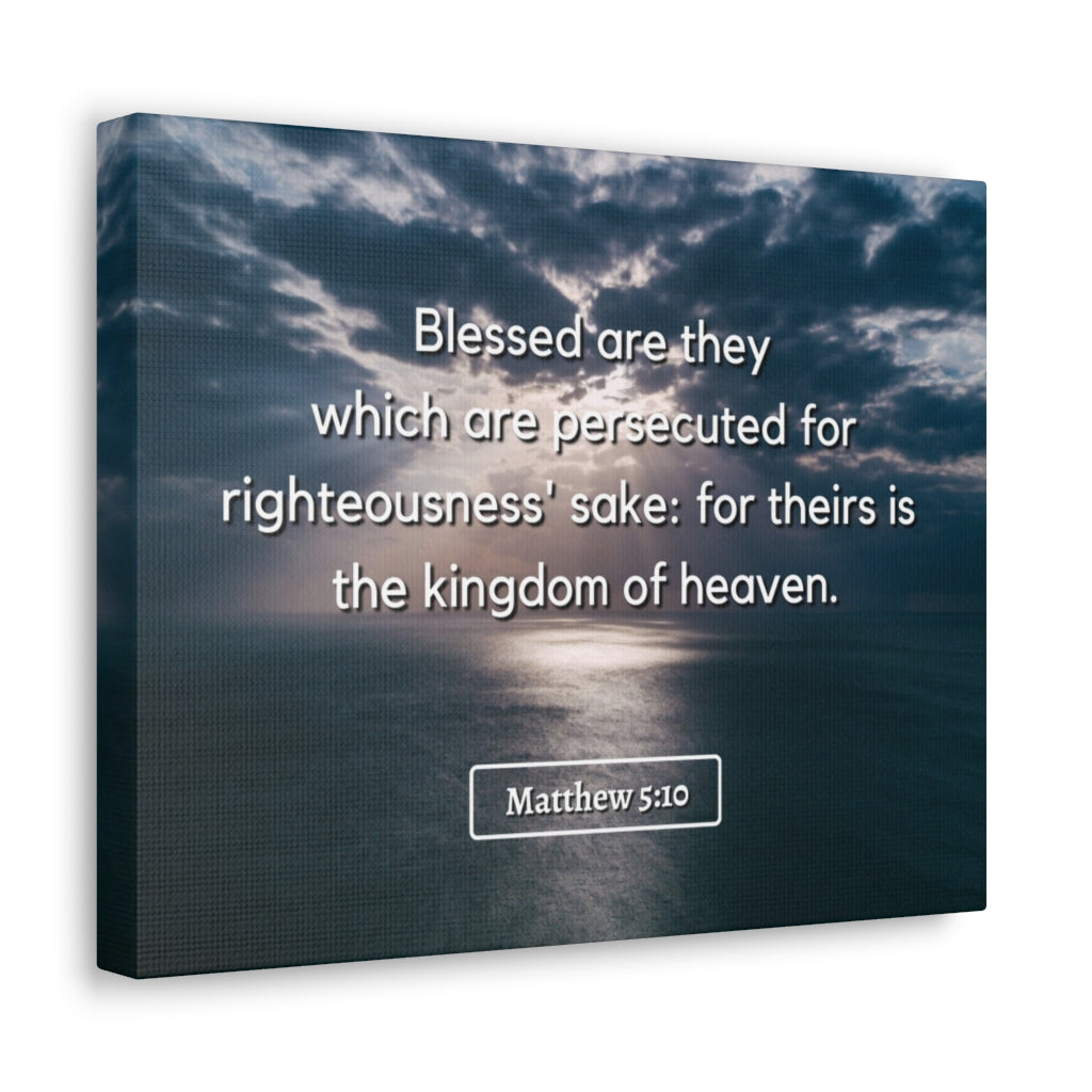 Scripture Walls Blessed Are They Matthew 5:10 Bible Verse Canvas Christian Wall Art Ready to Hang Unframed-Express Your Love Gifts