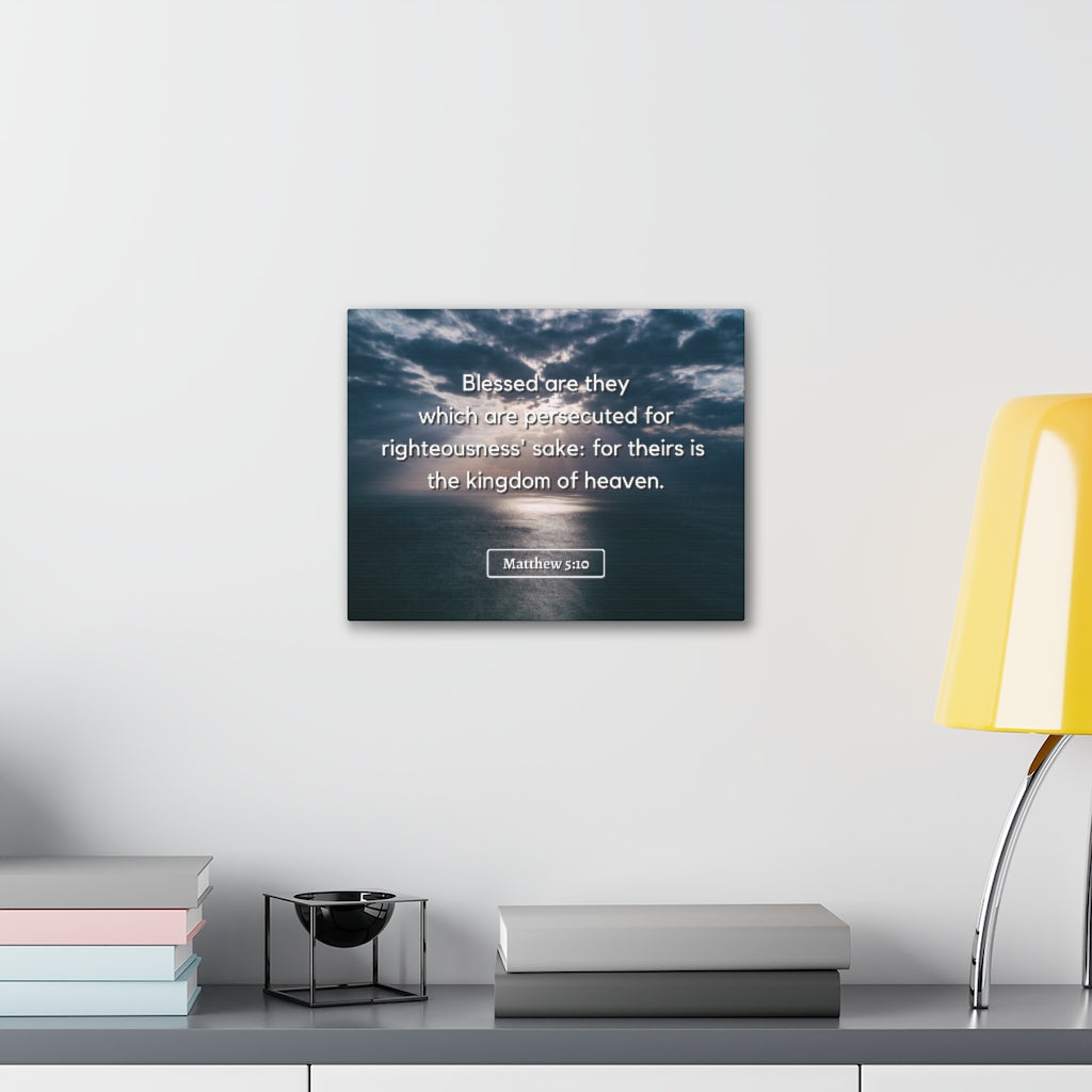 Scripture Walls Blessed Are They Matthew 5:10 Bible Verse Canvas Christian Wall Art Ready to Hang Unframed-Express Your Love Gifts