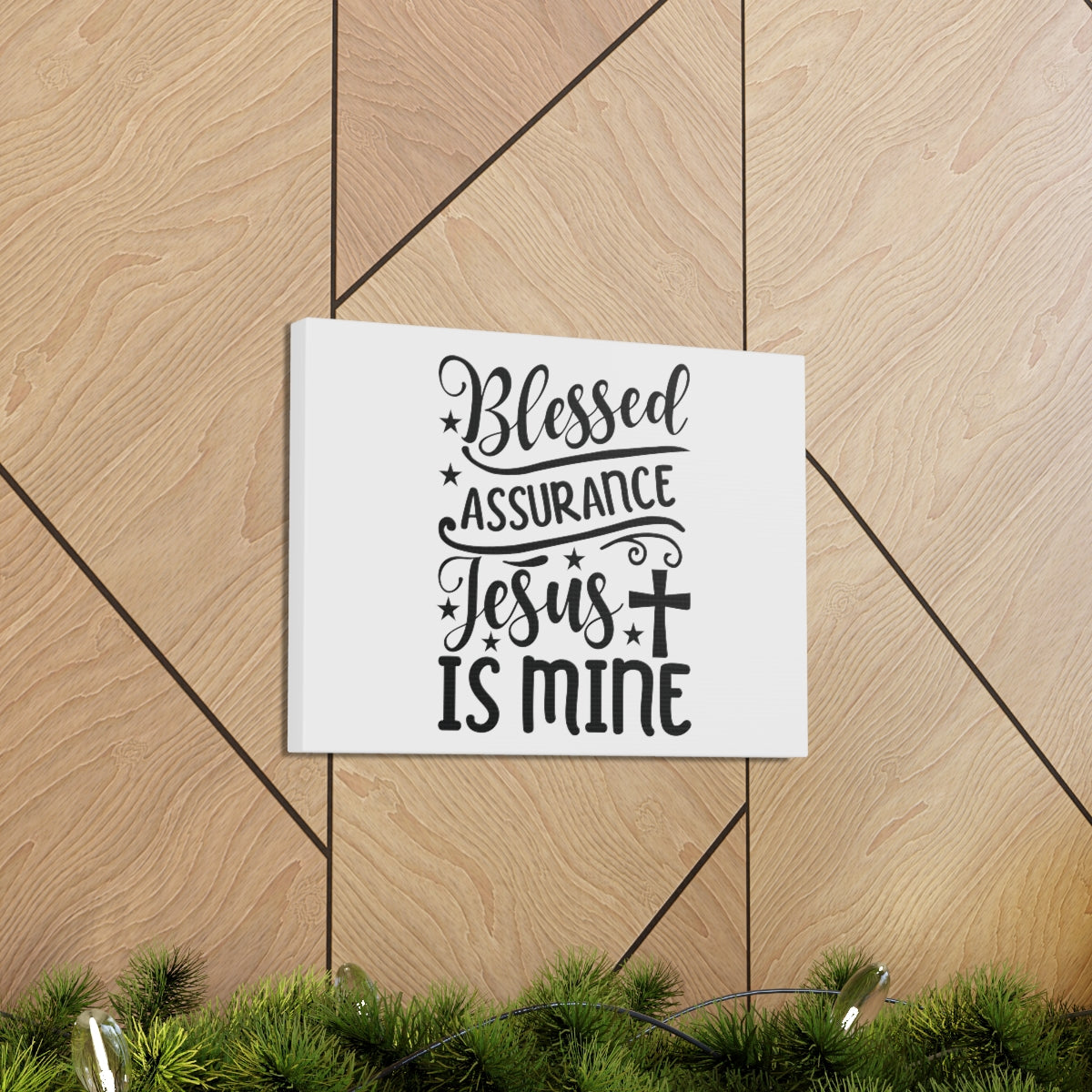 Scripture Walls Blessed Assurance Hebrews 10:22 Cross Christian Wall Art Bible Verse Print Ready to Hang Unframed-Express Your Love Gifts
