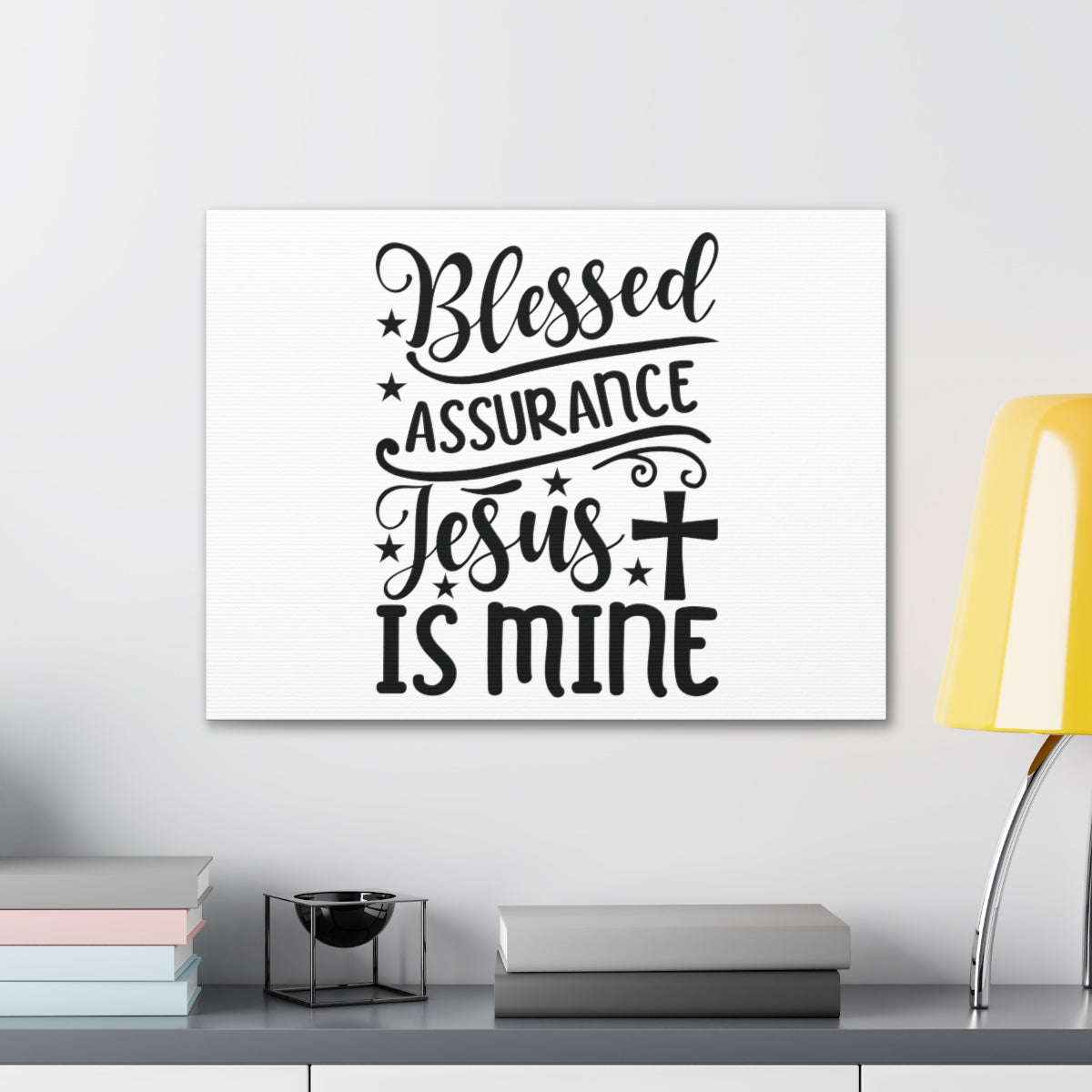 Scripture Walls Blessed Assurance Hebrews 10:22 Cross Christian Wall Art Bible Verse Print Ready to Hang Unframed-Express Your Love Gifts