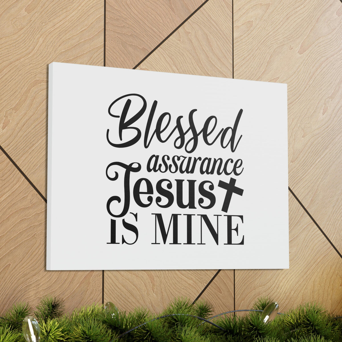 Scripture Walls Blessed Assurance Jesus Is Mine John 5:24 Christian Wall Art Bible Verse Print Ready to Hang Unframed-Express Your Love Gifts