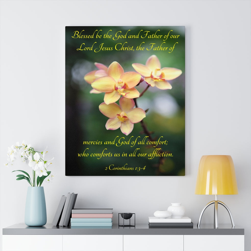 Scripture Walls Blessed Be The God and Father 2 Corinthians 1:3-4 Wall Art Christian Home Decor Unframed-Express Your Love Gifts