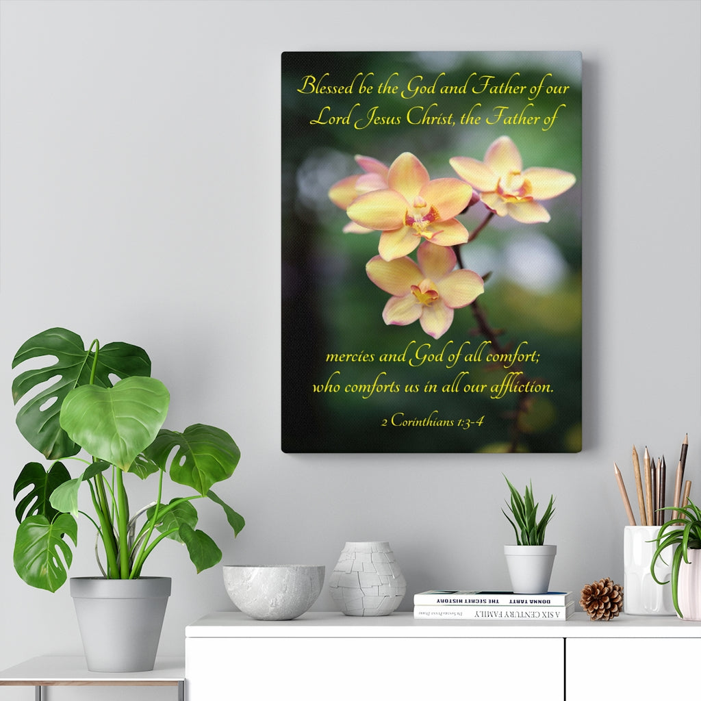 Scripture Walls Blessed Be The God and Father 2 Corinthians 1:3-4 Wall Art Christian Home Decor Unframed-Express Your Love Gifts