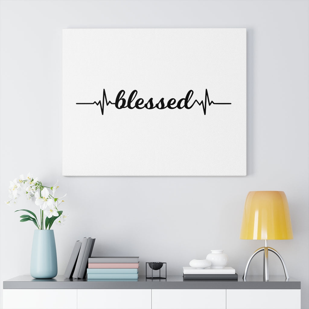 Scripture Walls Blessed Beat Bible Verse Canvas Christian Wall Art Ready to Hang Unframed-Express Your Love Gifts
