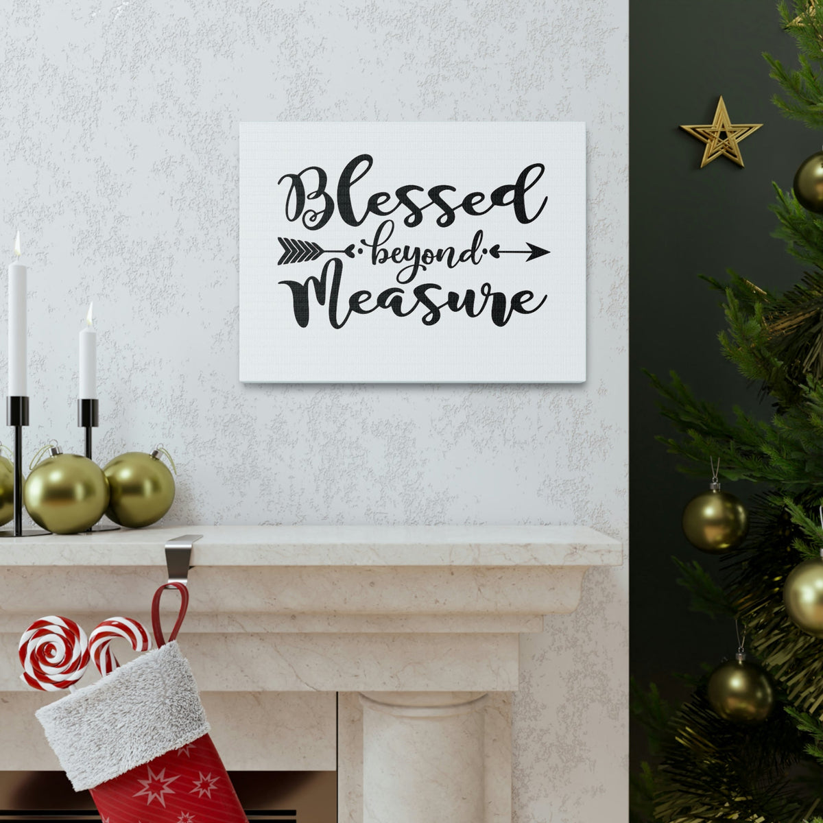 Scripture Walls Blessed Beyond Measure Ephesians 3:20 Christian Wall Art Print Ready to Hang Unframed-Express Your Love Gifts