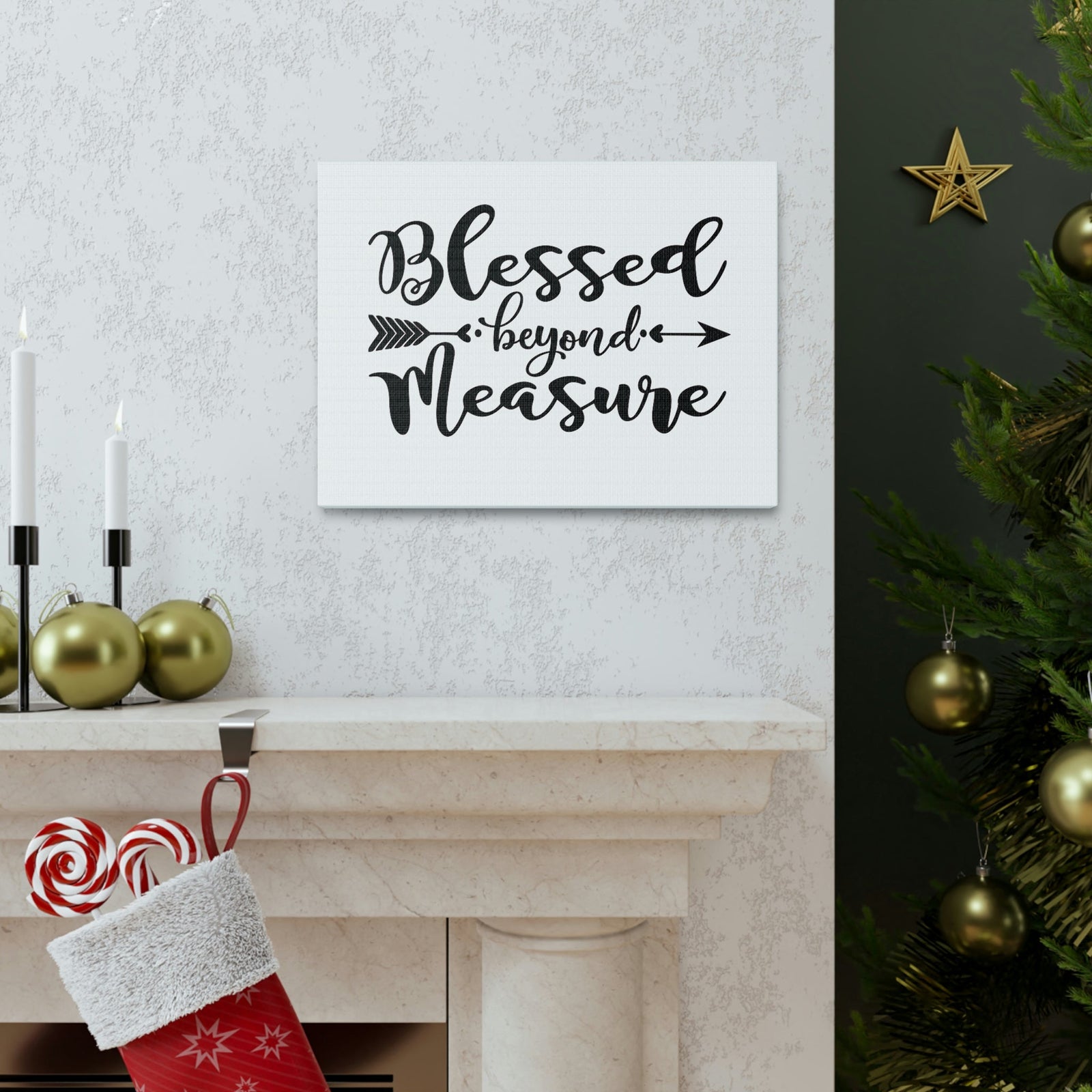 Scripture Walls Blessed Beyond Measure Ephesians 3:20 Christian Wall Art Print Ready to Hang Unframed-Express Your Love Gifts