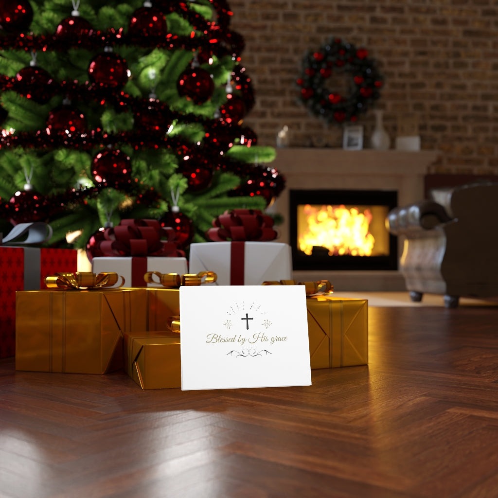 Scripture Walls Blessed By His Grace Bible Verse Canvas Christian Wall Art Ready to Hang Unframed-Express Your Love Gifts