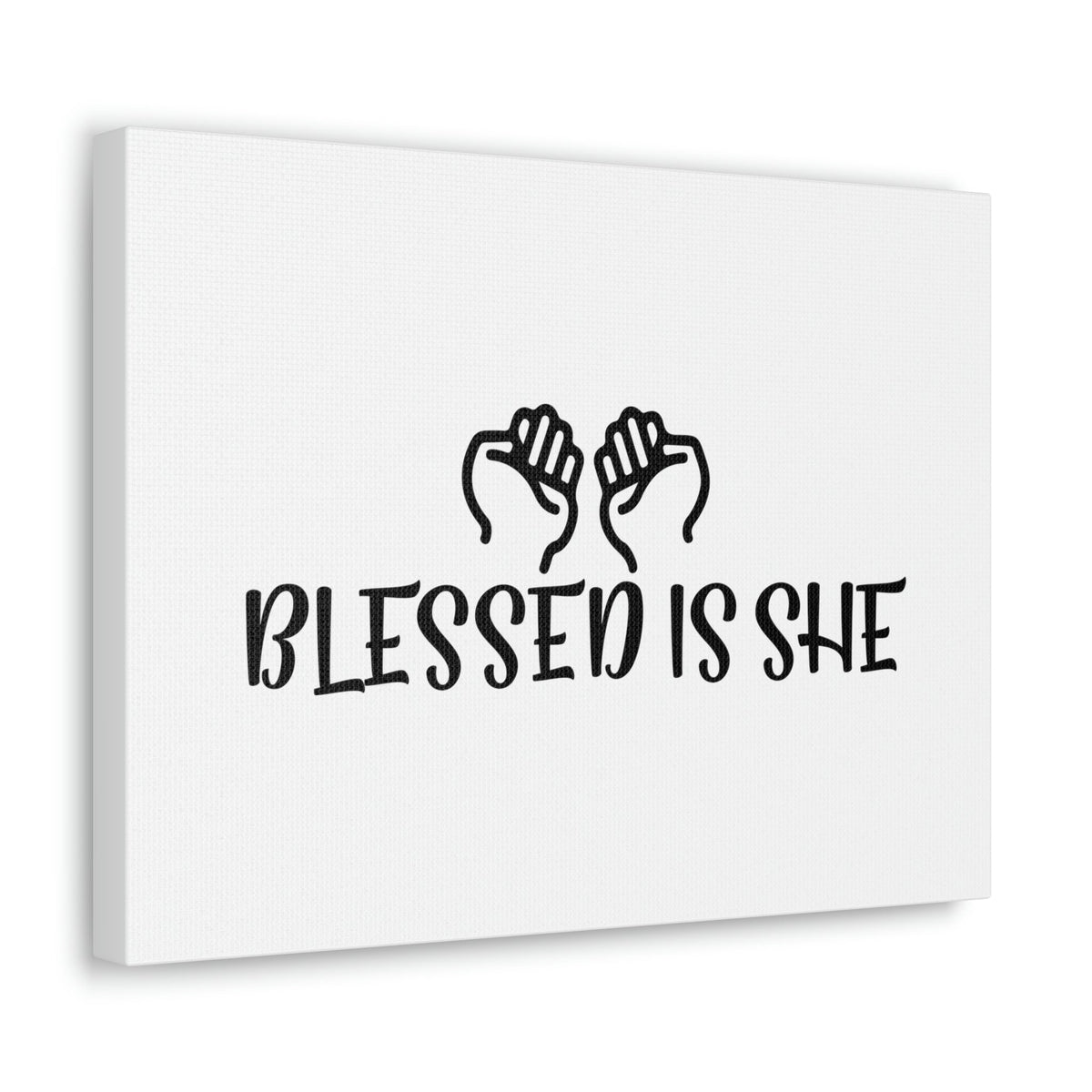 Scripture Walls Blessed Is She Luke 1:45 Two Hands Christian Wall Art Bible Verse Print Ready to Hang Unframed-Express Your Love Gifts