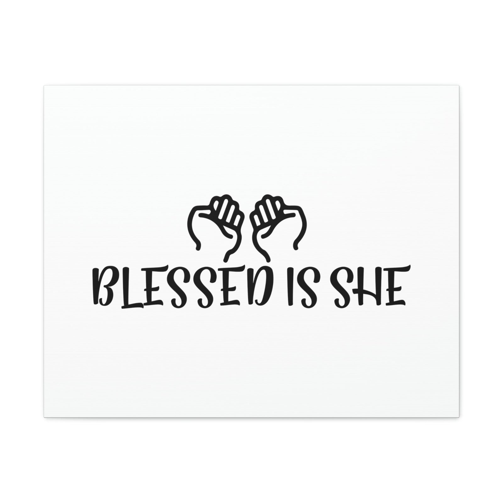 Scripture Walls Blessed Is She Luke 1:45 Two Hands Christian Wall Art Bible Verse Print Ready to Hang Unframed-Express Your Love Gifts