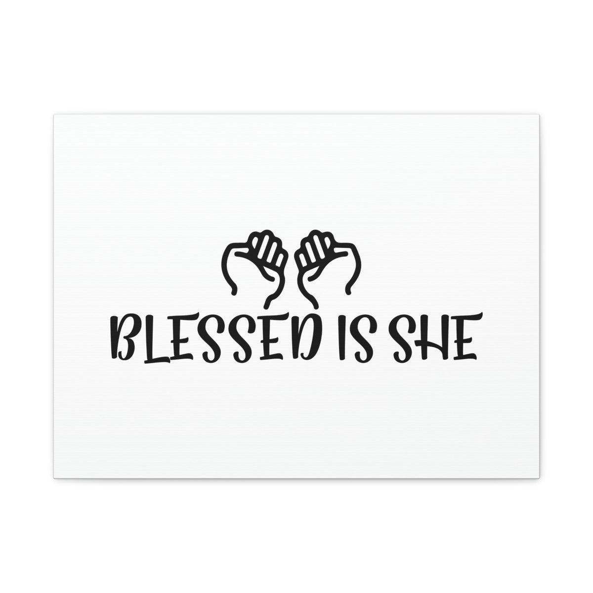 Scripture Walls Blessed Is She Luke 1:45 Two Hands Christian Wall Art Bible Verse Print Ready to Hang Unframed-Express Your Love Gifts